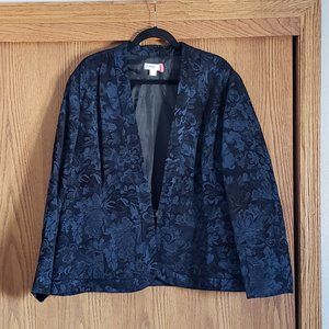 Coldwater Creek blue/black dress jacket, sz3x